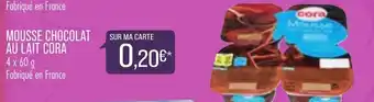 Match Mousse chocolat au lait cora offre