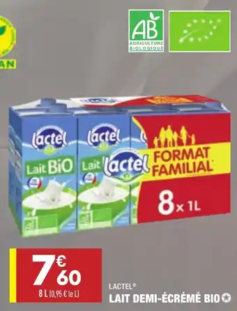 ALDI Lait demi-écrémé bio offre