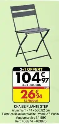 La Foir'Fouille Chaise pliante step offre