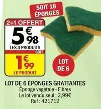 La Foir'Fouille Lot de 6 éponges grattantes offre