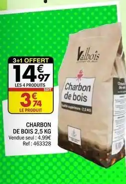 La Foir'Fouille Charbon de bois 2.5 kg offre