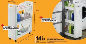 ALDI Desserte 3 tablettes offre