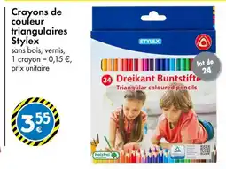 TEDi STYLEX Crayons de couleur triangulaires offre