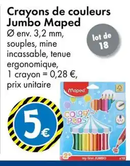 TEDi MAPED Crayons de couleurs Jumbo offre