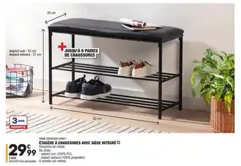 ALDI Étagère à chaussures avec siège intégré offre