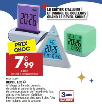 ALDI Réveil LCD offre