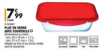 ALDI Plat en verre avec couvercle offre