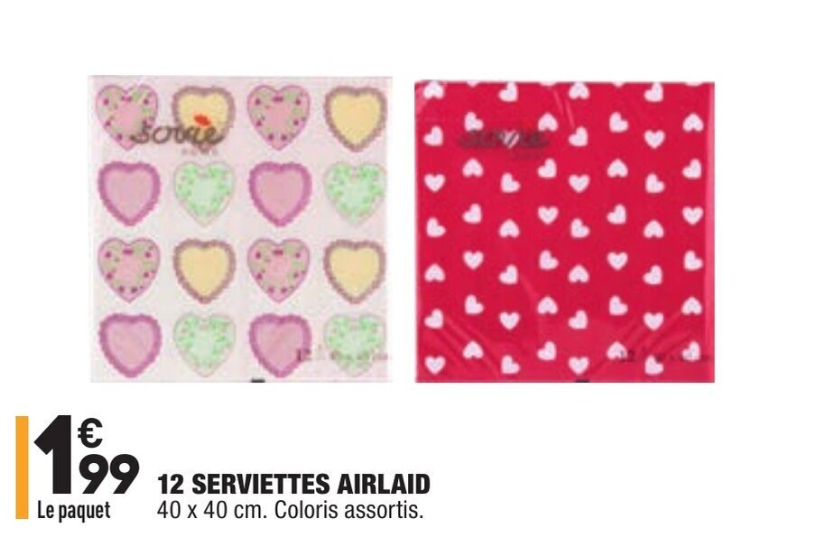 Promo 12 Serviettes airlaid chez ALDI