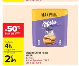 Carrefour MILKA Biscuits Choco Pause offre
