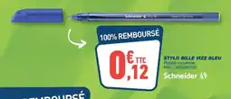 Bureau Vallée SCHNEIDER Stylo bille vizz bleu offre
