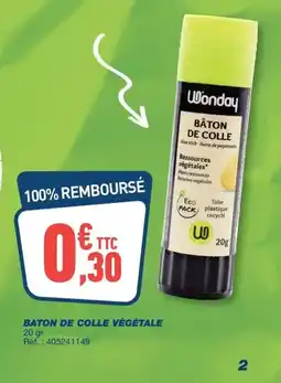 Bureau Vallée Baton de colle végétale offre