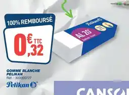 Bureau Vallée PELIKAN Gomme blanche offre
