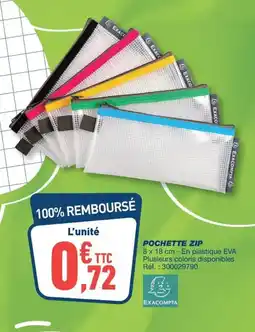Bureau Vallée Pochette zip offre