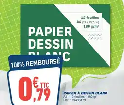 Bureau Vallée Papier à dessin blanc offre