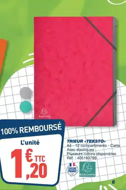 Bureau Vallée Trieur teksto offre