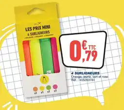 Bureau Vallée 4 surligneurs offre