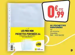 Bureau Vallée 50 pochettes perforées offre