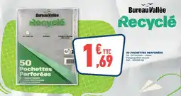 Bureau Vallée 50 pochettes perforées offre