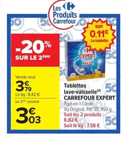 Carrefour CARREFOUR EXPERT Tablettes lave-vaisselle offre