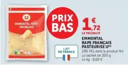 Hyper U U Emmental râpé français offre