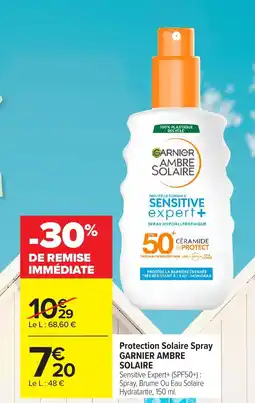 Carrefour GARNIER AMBRE SOLAIRE Protection Solaire Spray offre