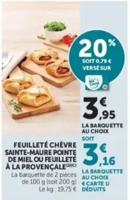 Hyper U FEUILLETÉ CHÈVRE offre