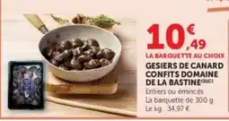 Hyper U GESIERS DE CANARD CONFITS DOMAINE DE LA BASTINE offre