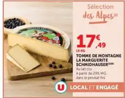 Hyper U Schmidhauser Tomme de montagne offre