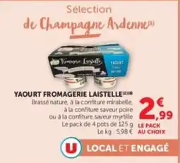 Hyper U Fromagerie Laiselle Yaourt offre
