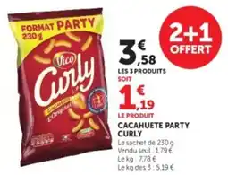 Hyper U Vico Cacahuete Party Curly offre