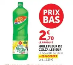 Hyper U Lesieur Huile Fleur de Colza offre
