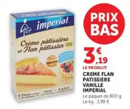 Hyper U Imperial Crème flan pâtissière vanille offre