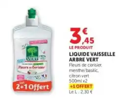 Hyper U Arbre Vert Liquide vaisselle offre