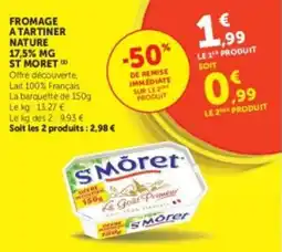 Hyper U ST MORET Fromage à tartiner nature offre