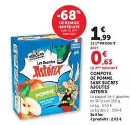 Hyper U Les Gourdes Astérix offre
