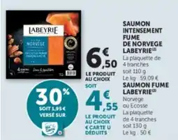 Hyper U LABEYRIE SAUMON INTENSEMENT FUME offre