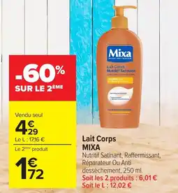 Carrefour MIXA Lait Corps offre