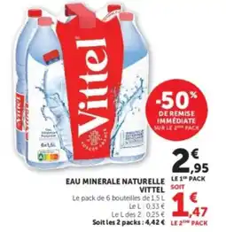 Hyper U Vittel Eau minérale naturelle offre