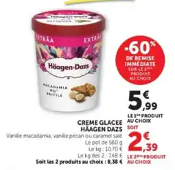 Hyper U Häagen-Dazs Creme Glacee offre