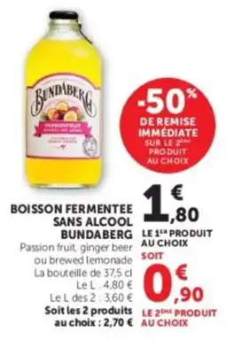 Hyper U BUNDABERG BOISSON FERMENTEE SANS ALCOOL offre