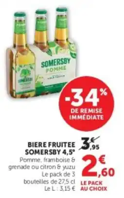 Hyper U SOMERSBY BIÈRE FRUITÉE offre
