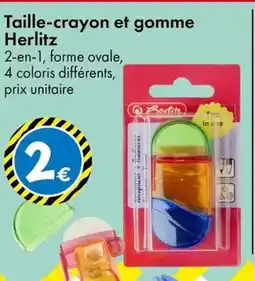 TEDi HERLITZ Taille-crayon et gomme offre