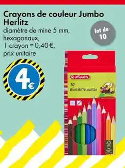 TEDi HERLITZ Crayons de couleur Jumbo offre