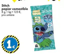 TEDi Stitch papier comestible offre