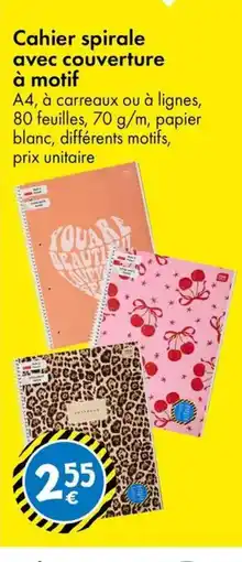 TEDi Cahier spirale avec couverture à motif offre
