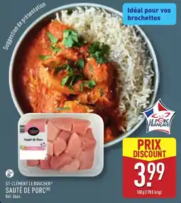 ALDI ST-CLÉMENT LE BOUCHER SAUTÉ DE PORC offre