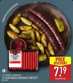 ALDI ST-CLÉMENT LE BOUCHER 12 VÉRITABLES MERGUEZ FORTES offre