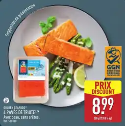 ALDI GOLDEN SEAFOOD 4 PAVÉS DE TRUITE offre