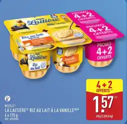 ALDI LA LAITIÈRE RIZ AU LAIT À LA VANILLE offre