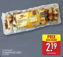 ALDI LES PÂTISSADES 10 GAUFRES DE LIÈGE* offre